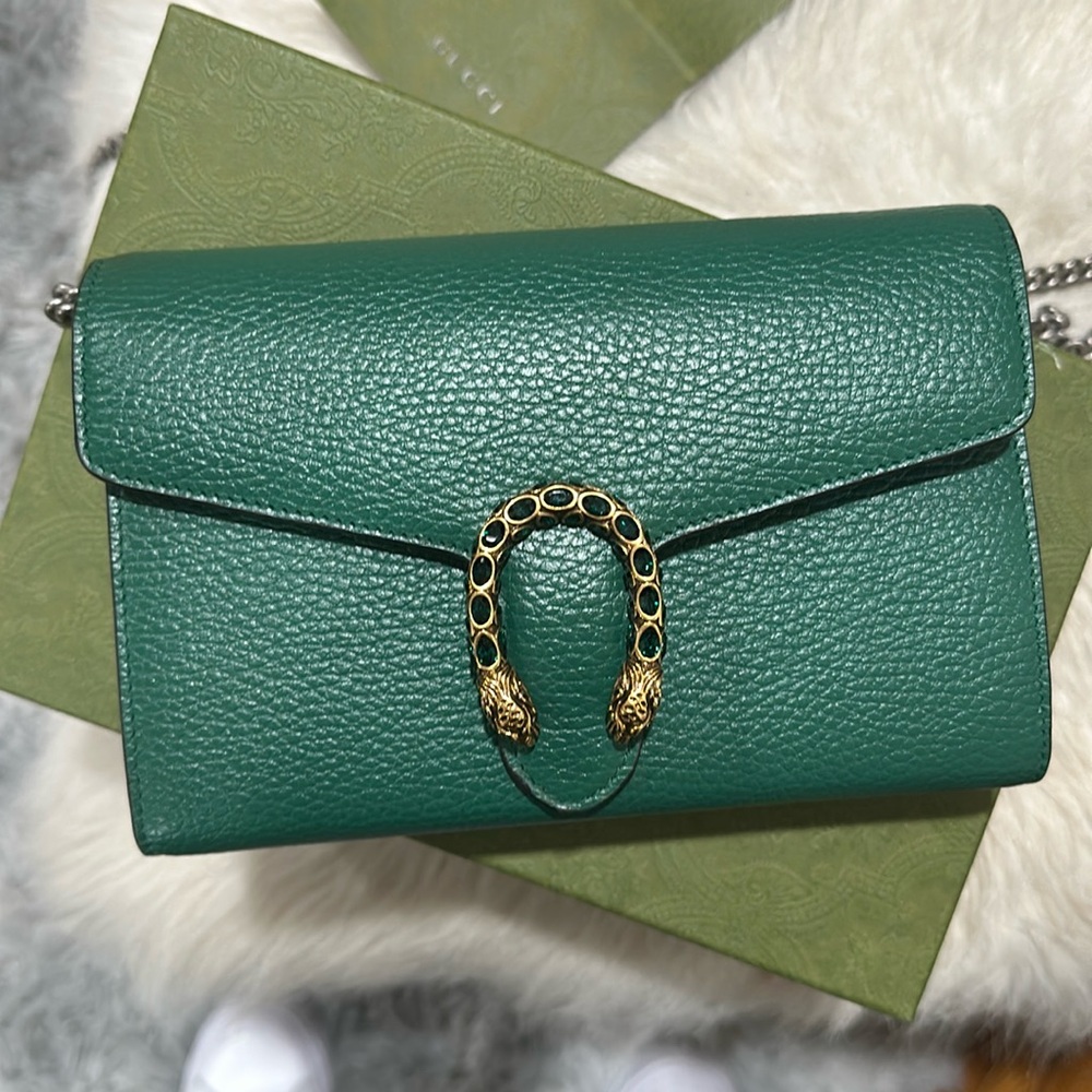 Gucci Dionysus Green Chain Bag